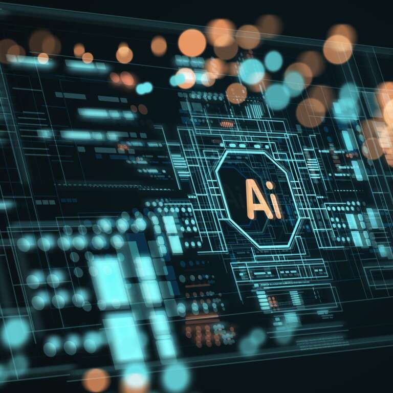 artificial intelligence circuit graphic